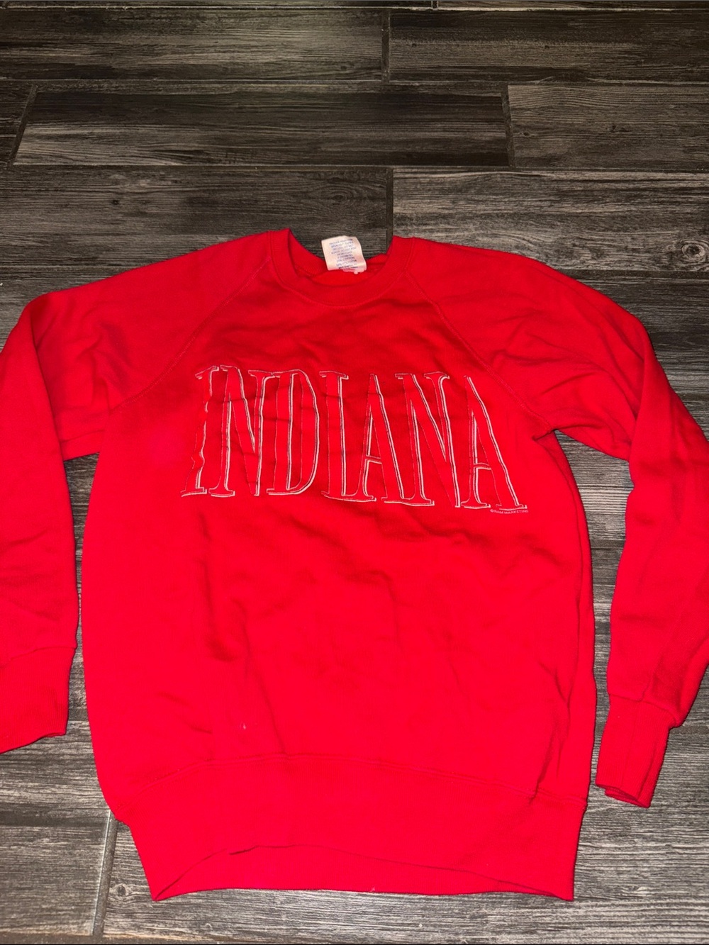 Indiana Red Crewneck Sweatshirt -women’s medium vintage 80s Hoosiers lot 2